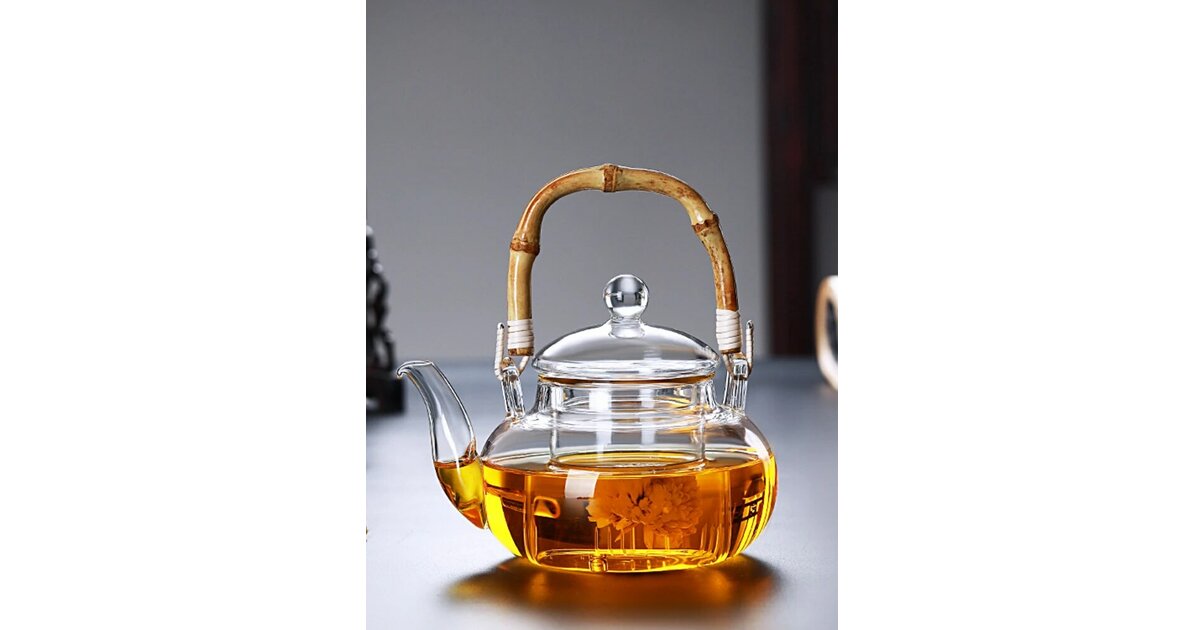 Théière En Fonte 800 Ml Avec Poignée Bambou Et Filtre Inox - Tradition Orientale, Compatible Toutes Plaques (sauf Induction) - 3